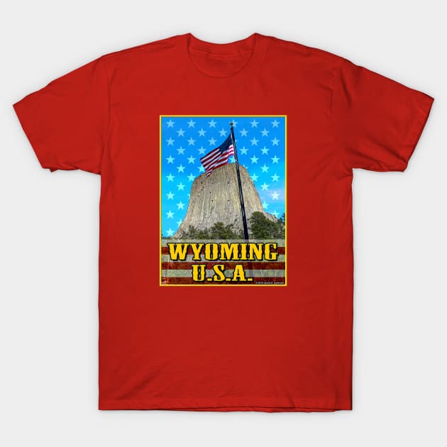 Wyoming USA T-Shirt by JEAndersonArt